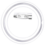 Button Badges Kit with Pins 100 Sets Acrylic 58 mm - 45-Degree Angle