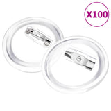 Button Badges Kit with Pins 100 Sets Acrylic 25 mm - Front View
