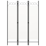 3-Panel Room Divider White 120x180 cm - Front View