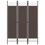 3-Panel Room Divider Brown 120x180 cm