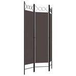 3-Panel Room Divider Brown 120x180 cm