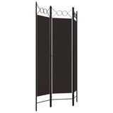 3-Panel Room Divider Brown 120x180 cm - Side View