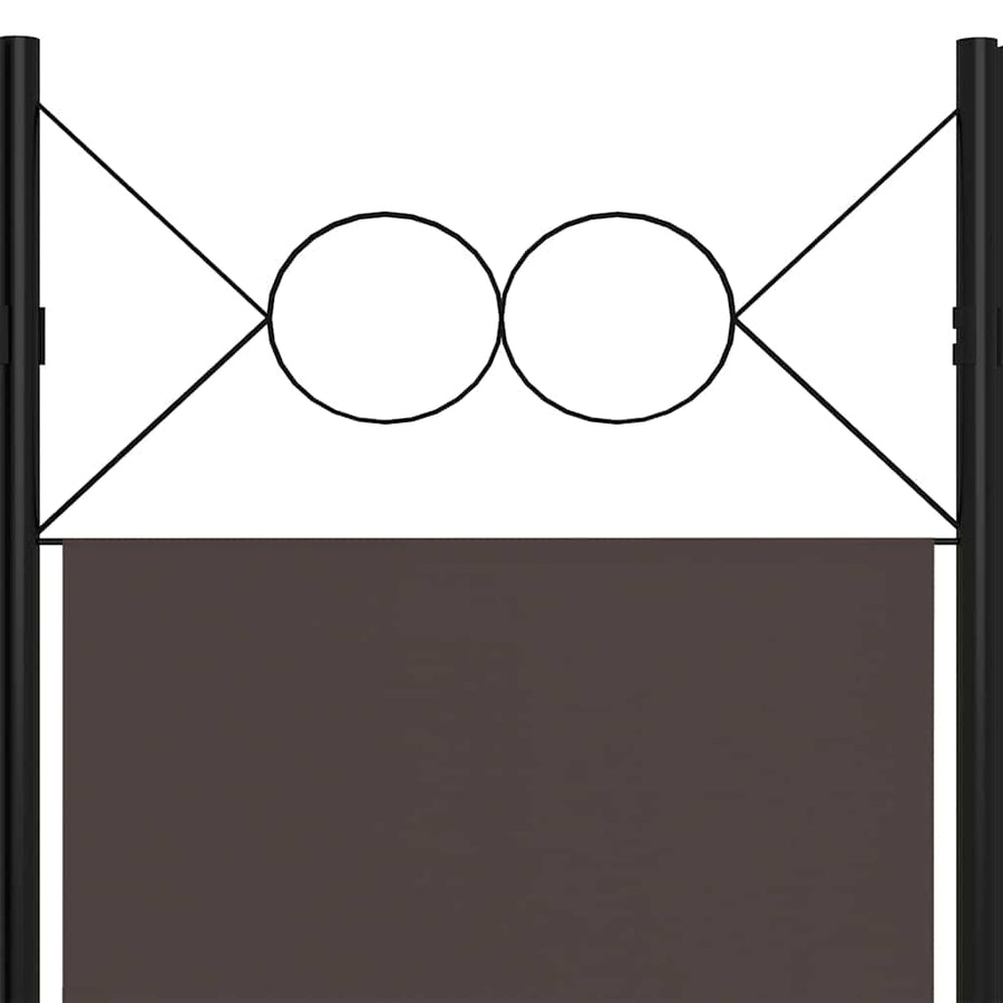 3-Panel Room Divider Brown 120x180 cm