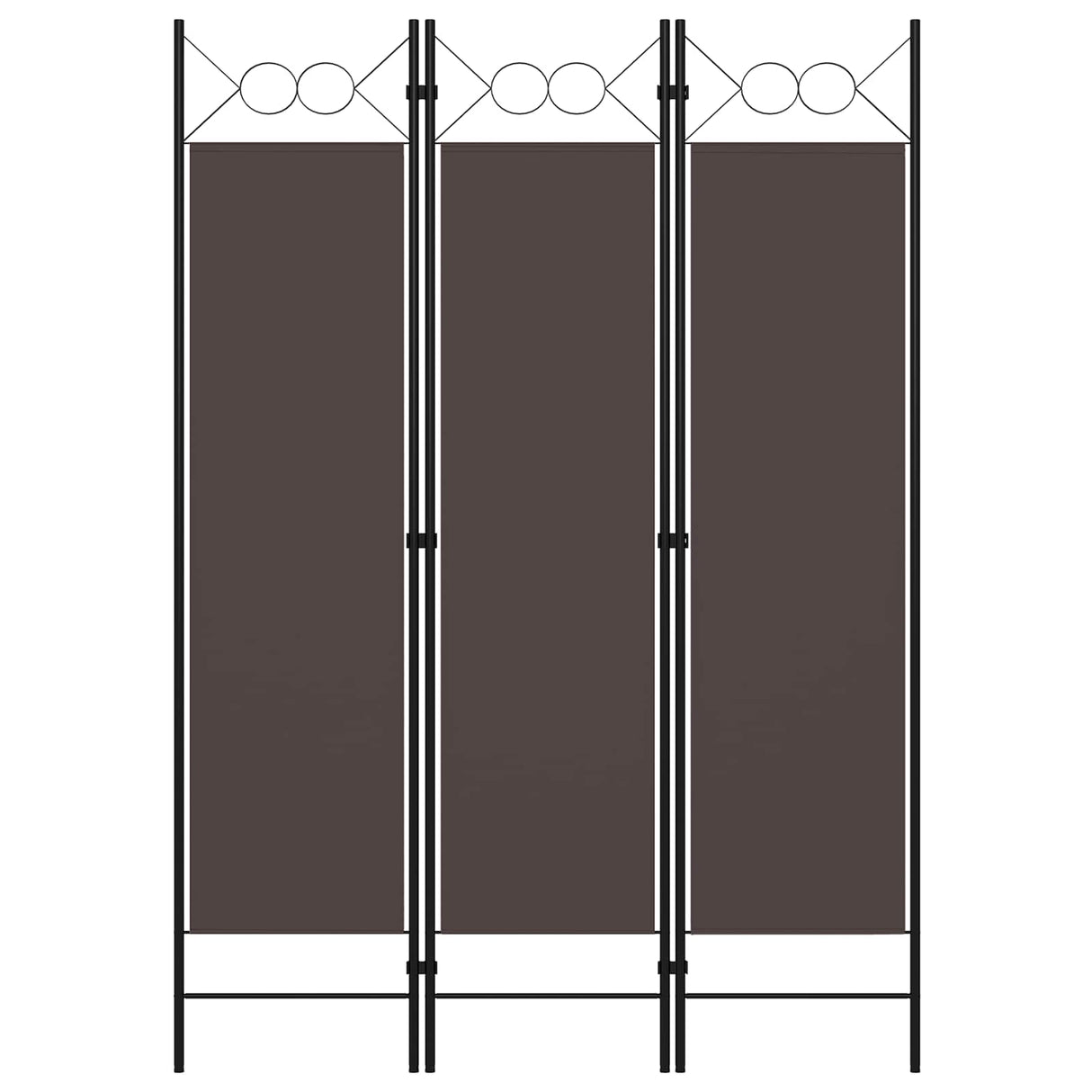 3-Panel Room Divider Brown 120x180 cm