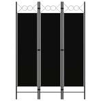 3-Panel Room Divider Black 120x180 cm