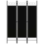 3-Panel Room Divider Black 120x180 cm