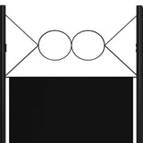 3-Panel Room Divider Black 120x180 cm