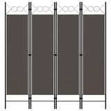 4-Panel Room Divider Anthracite 160x180 cm