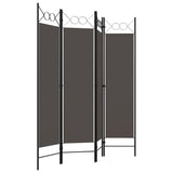 4-Panel Room Divider Anthracite 160x180 cm - Side View