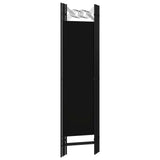 4-Panel Room Divider Black 160x180 cm - Top-Down View