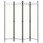 4-Panel Room Divider White 160x180 cm