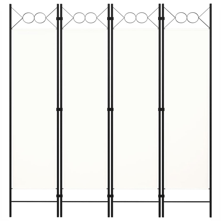 4-Panel Room Divider White 160x180 cm