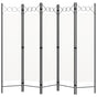 5-Panel Room Divider White 200x180 cm