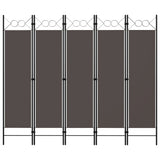 5-Panel Room Divider Anthracite 200x180 cm