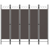5-Panel Room Divider Anthracite 200x180 cm