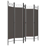 5-Panel Room Divider Anthracite 200x180 cm - Side View