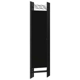 5-Panel Room Divider Black 200x180 cm - Top-Down View