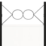 6-Panel Room Divider White 240x180 cm - 45-Degree Angle