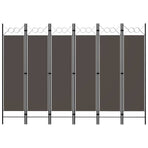 6-Panel Room Divider Anthracite 240x180 cm