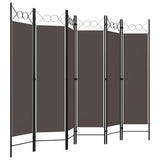 6-Panel Room Divider Anthracite 240x180 cm