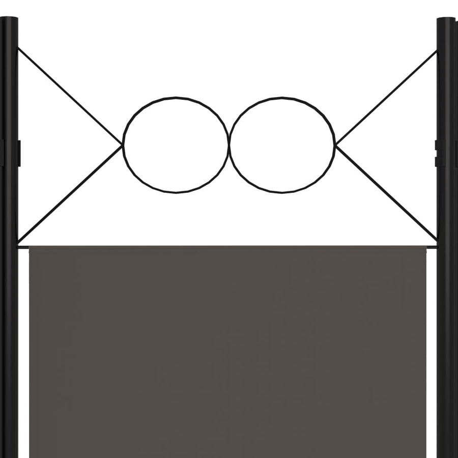 6-Panel Room Divider Anthracite 240x180 cm