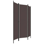 3-Panel Room Divider Brown 150x180 cm