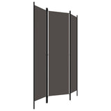 3-Panel Room Divider Anthracite 150x180 cm - Side View