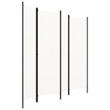 4-Panel Room Divider White 200x180 cm