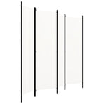4-Panel Room Divider White 200x180 cm