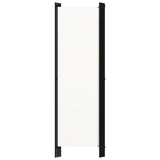 4-Panel Room Divider White 200x180 cm