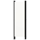 4-Panel Room Divider White 200x180 cm - Top-Down View