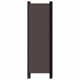4-Panel Room Divider Brown 200x180 cm