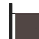 4-Panel Room Divider Brown 200x180 cm