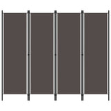 4-Panel Room Divider Anthracite 200x180 cm