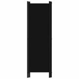 4-Panel Room Divider Black 200x180 cm - Top-Down View