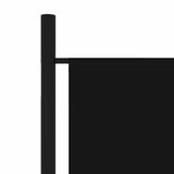 4-Panel Room Divider Black 200x180 cm