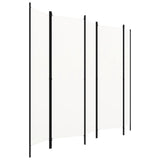 5-Panel Room Divider White 250x180 cm