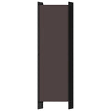 5-Panel Room Divider Brown 250x180 cm