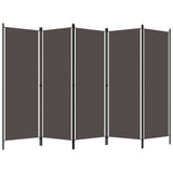 5-Panel Room Divider Anthracite 250x180 cm - Front View