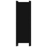 5-Panel Room Divider Black 250x180 cm