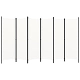 6-Panel Room Divider White 300x180 cm