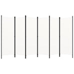 6-Panel Room Divider White 300x180 cm