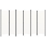 6-Panel Room Divider White 300x180 cm