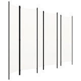 6-Panel Room Divider White 300x180 cm