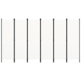 6-Panel Room Divider White 300x180 cm
