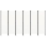 6-Panel Room Divider White 300x180 cm