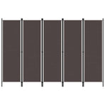 6-Panel Room Divider Brown 300x180 cm