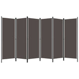 6-Panel Room Divider Anthracite 300x180 cm - Front View