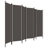 6-Panel Room Divider Anthracite 300x180 cm - Side View