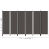 6-Panel Room Divider Anthracite 300x180 cm - Rear View